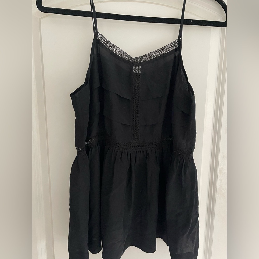 madewell black silk cami
